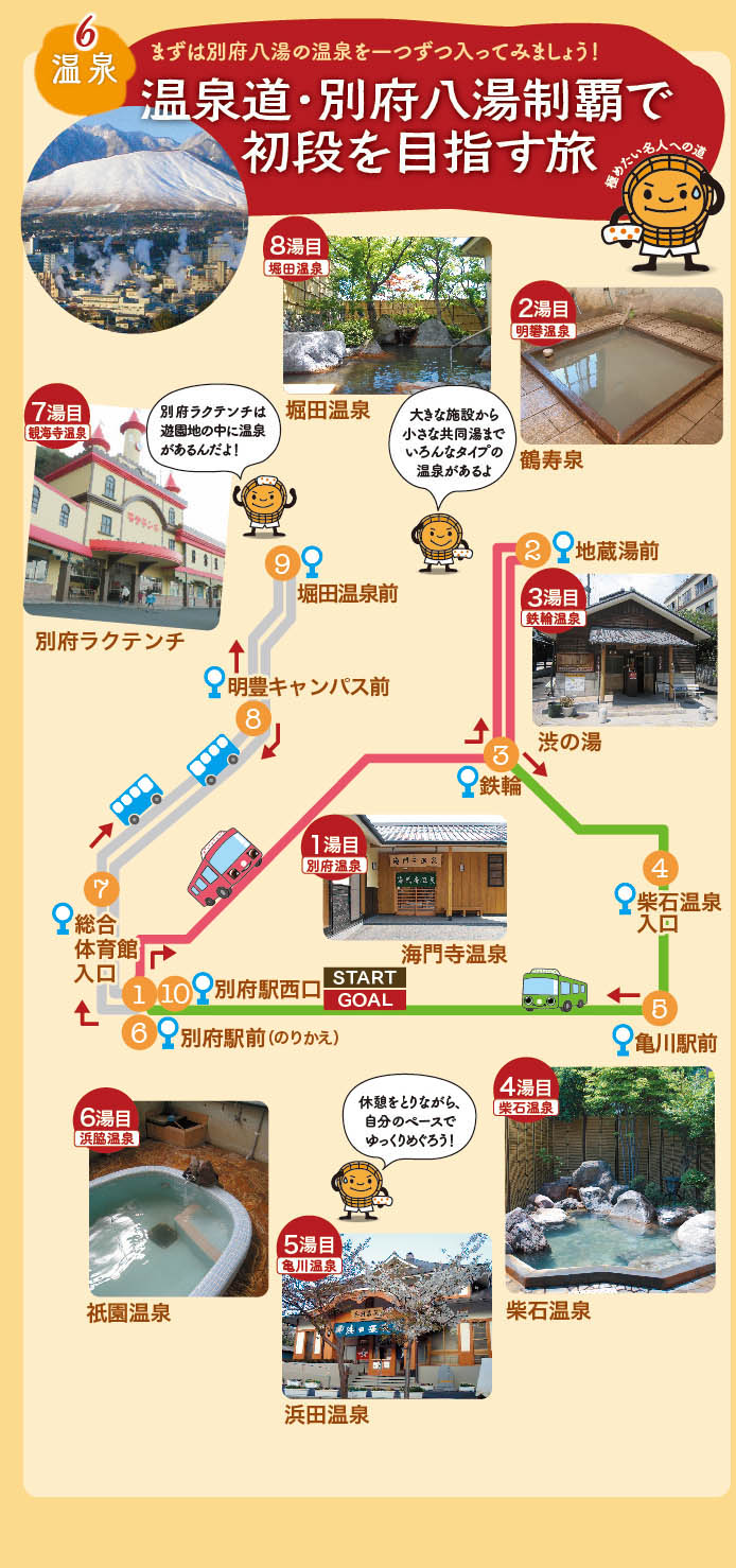 温泉道・別府八湯制覇で初段をめざす旅